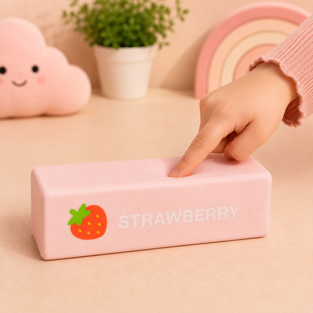 Strawberry Stick Squishy Toy | Slow Rising Stress Relief Sensory Fidget