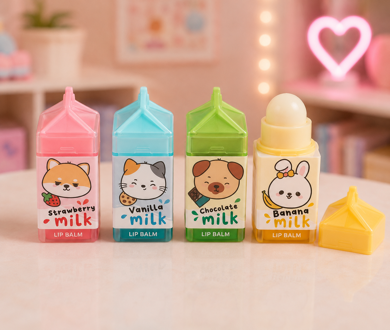 Adoramals| Milk Carton Lip Balm