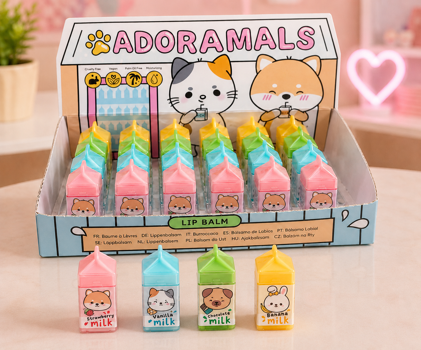 Adoramals| Milk Carton Lip Balm