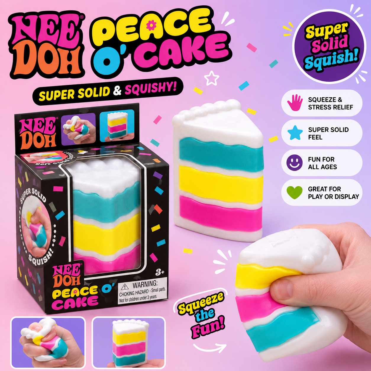 NeeDoh Peace O'Cake Fidget Toy Assortment