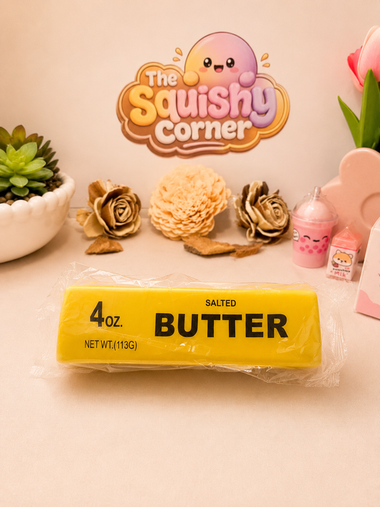 Golden Butter Stick Squishy Toy | Slow Rising Stress Relief Sensory Fidget