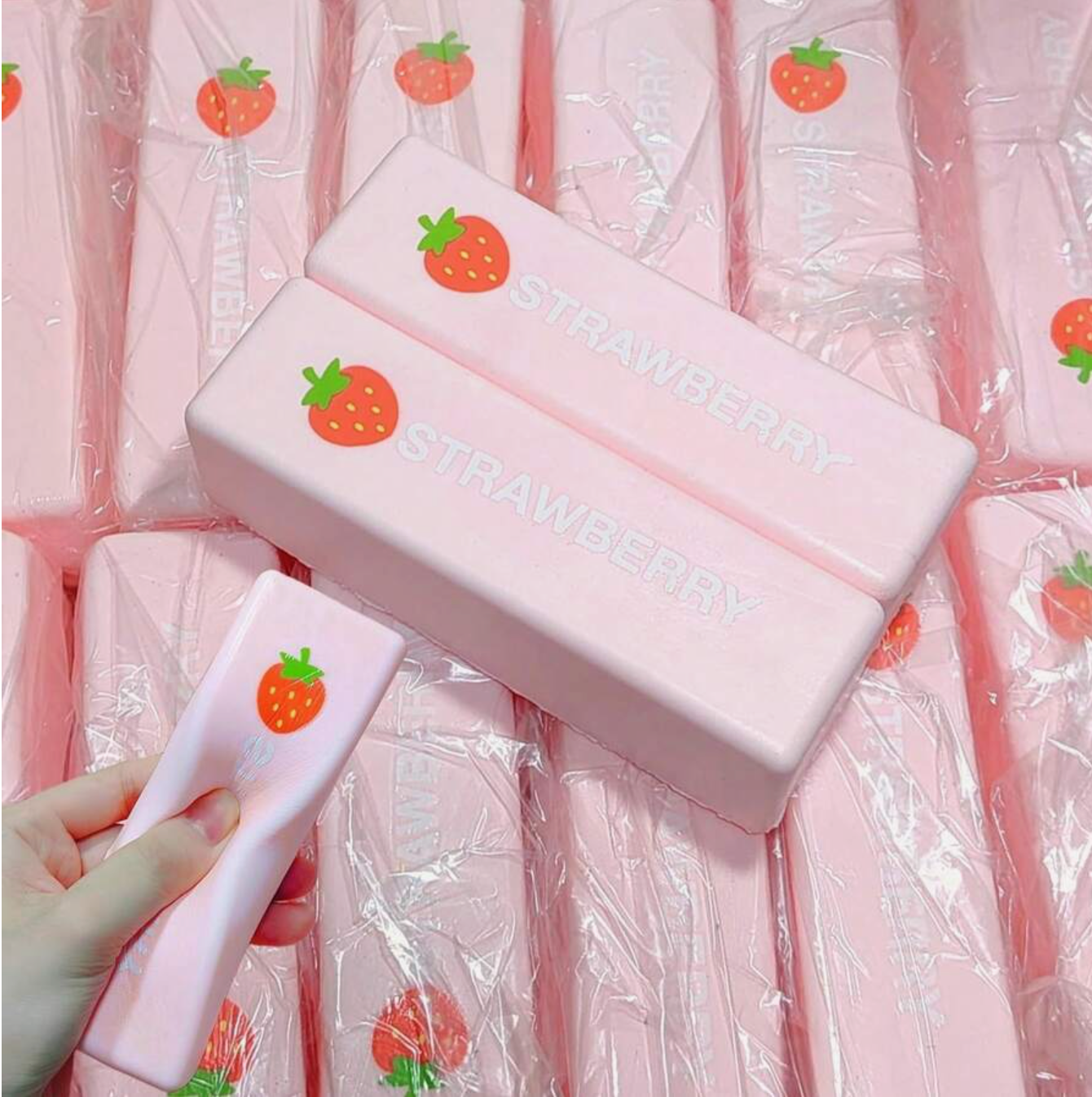 Strawberry Stick Squishy Toy | Slow Rising Stress Relief Sensory Fidget