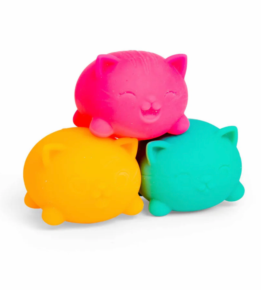 NeeDoh - Teenie Cool Cats Classic Groovy Kitten Shaped Squishy 3 Pack