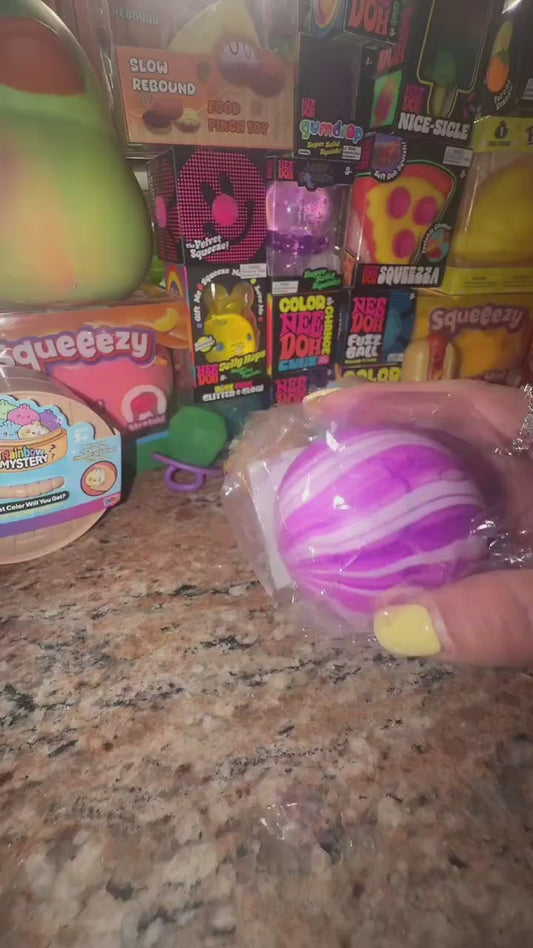 Marbled Ball Putty Filled Squishy